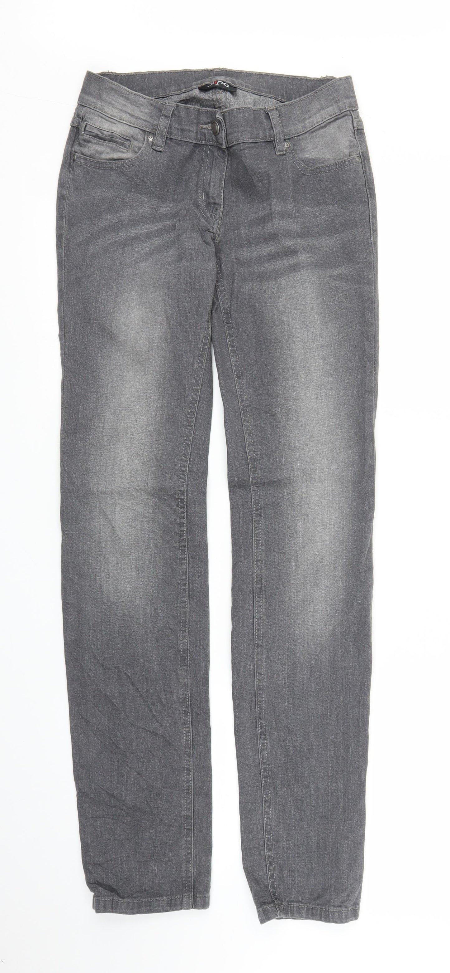 Womens UK Size 6 Gina Regular Fit Straight Grey Jeans