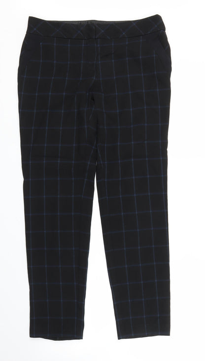 Womens UK Size 10 NEXT Regular Fit Carrot Black Trousers