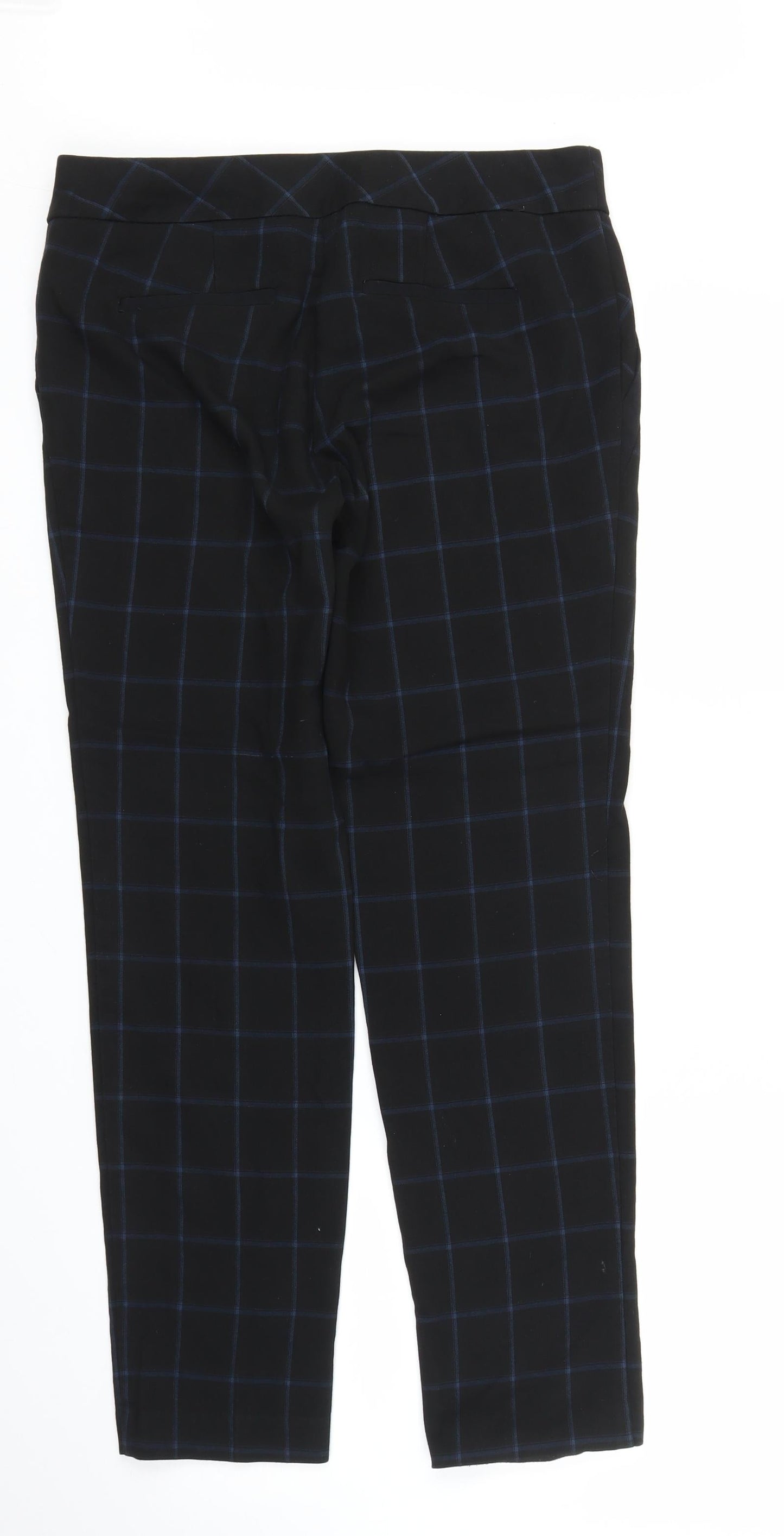 Womens UK Size 10 NEXT Regular Fit Carrot Black Trousers