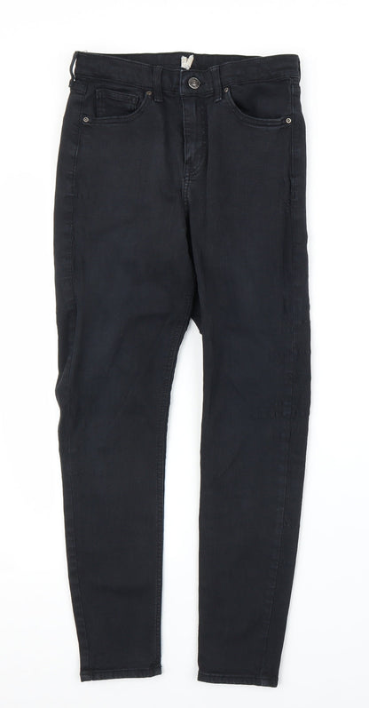 Topshop Womens Black  Denim Skinny Jeans Size 26 in L25 in