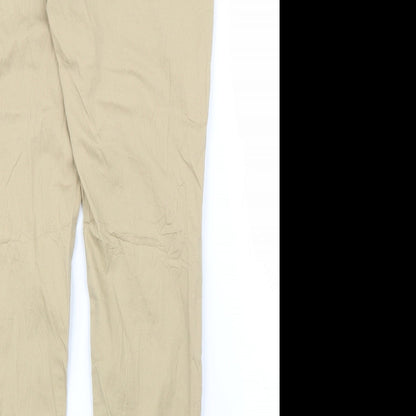 Womens UK Size 12 H&M Regular Fit Capri Beige Trousers