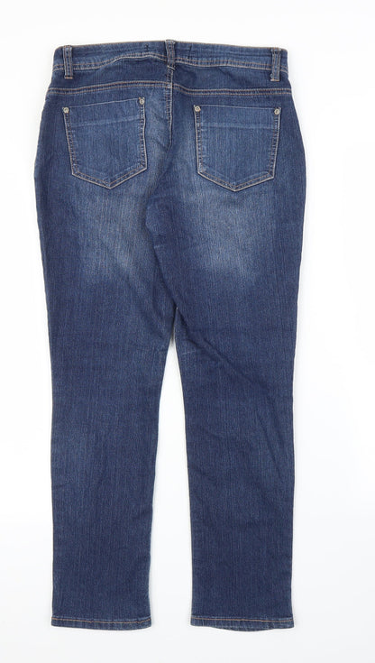 Denim 24/7 Womens Blue  Denim Skinny Jeans Size 10 L26 in