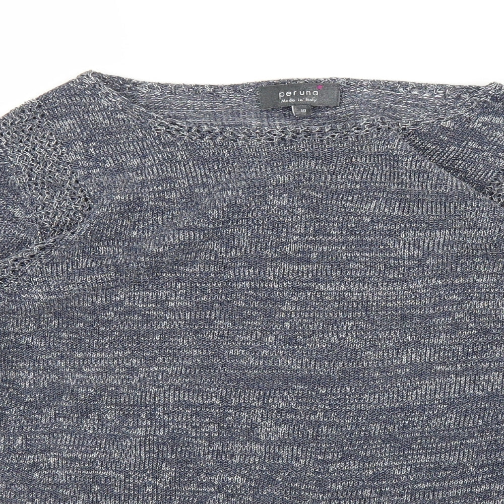 Womens UK Size 10 M&S Grey Basic Blouse