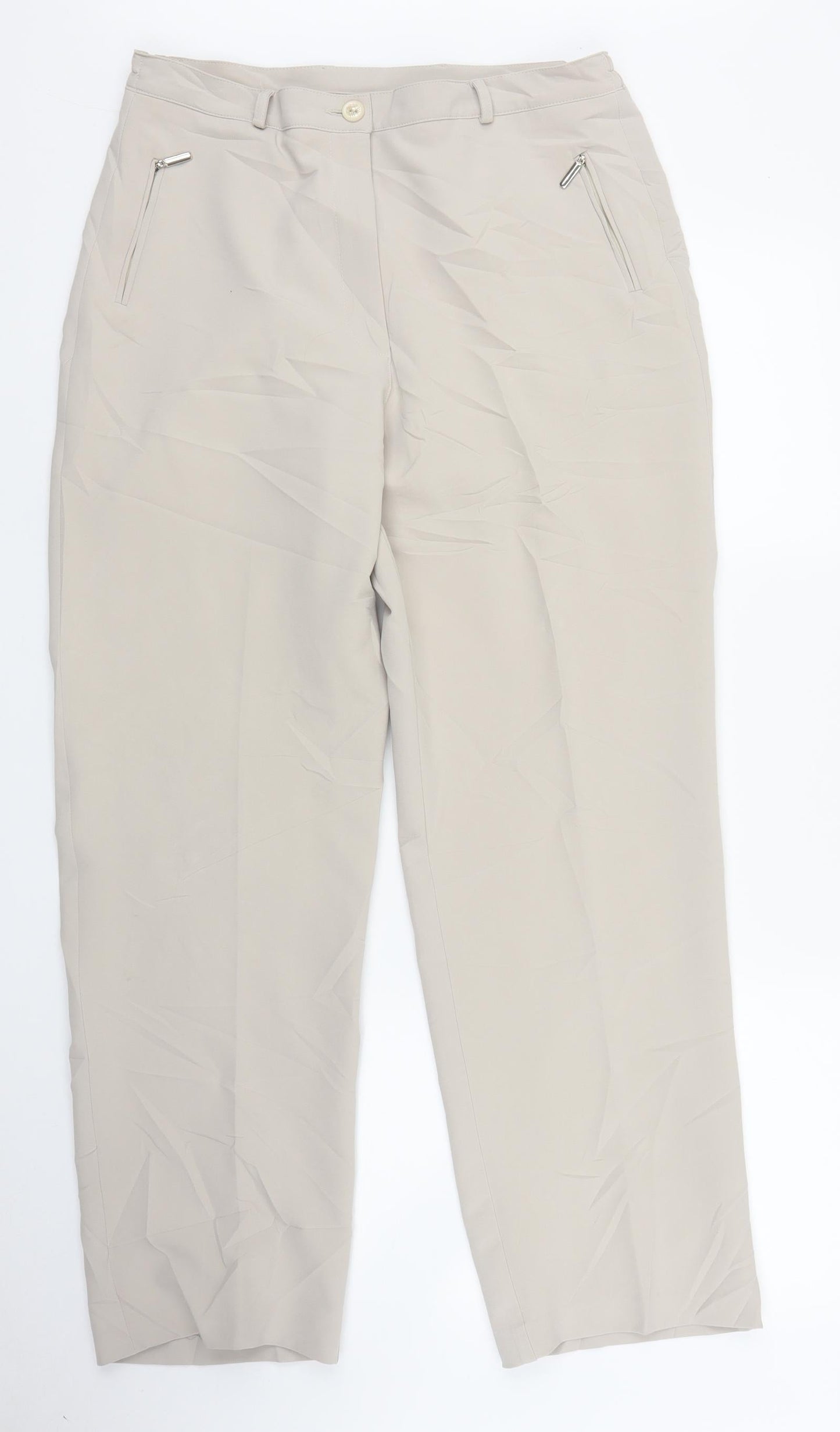 Womens UK Size 14 Libra Regular Fit  Beige Trousers