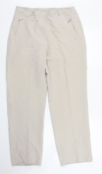 Womens UK Size 14 Libra Regular Fit  Beige Trousers
