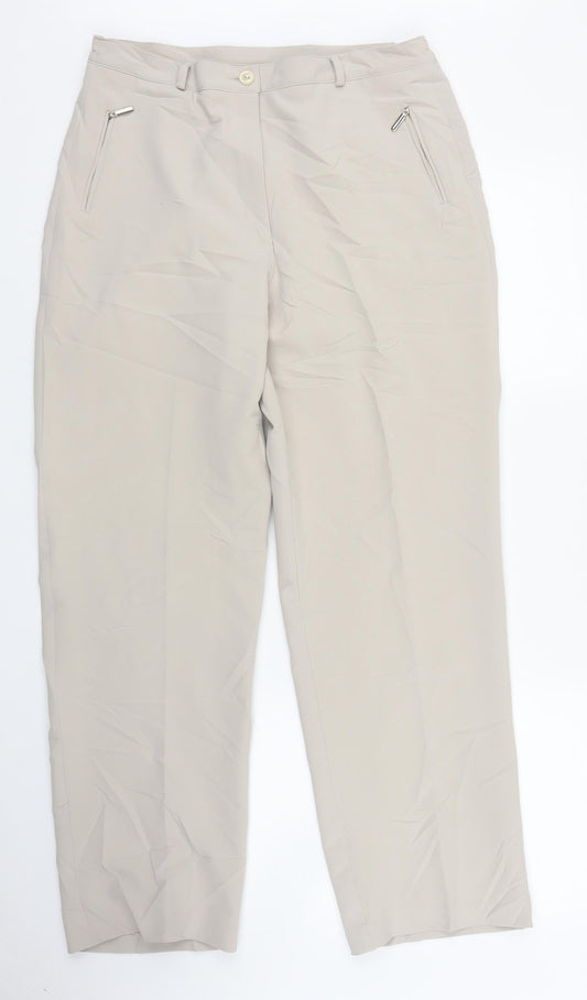 Womens UK Size 14 Libra Regular Fit  Beige Trousers