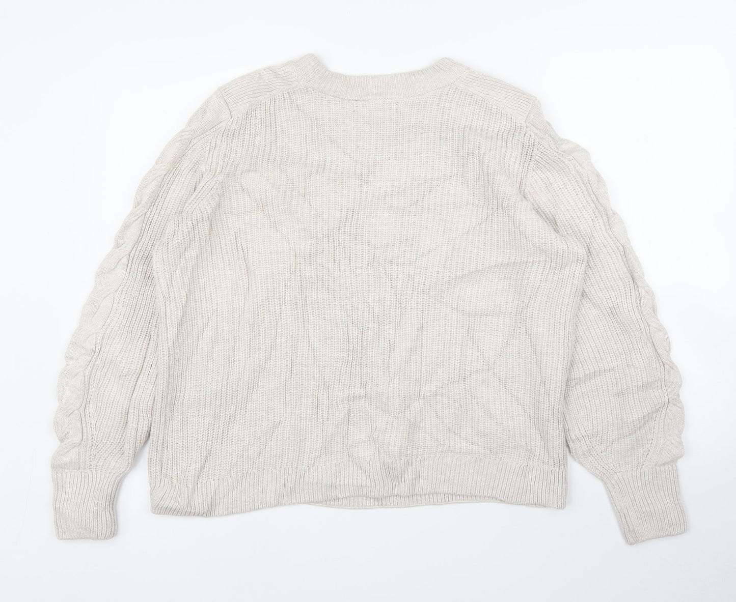 M&S Mens Beige   Pullover Jumper Size L