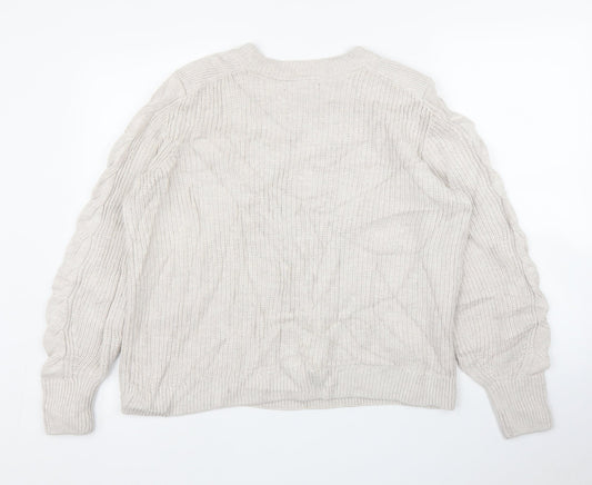 M&S Mens Beige   Pullover Jumper Size L