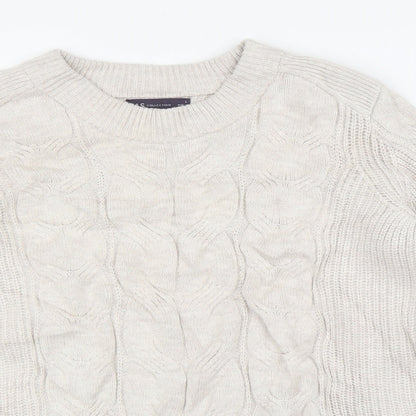 M&S Mens Beige   Pullover Jumper Size L