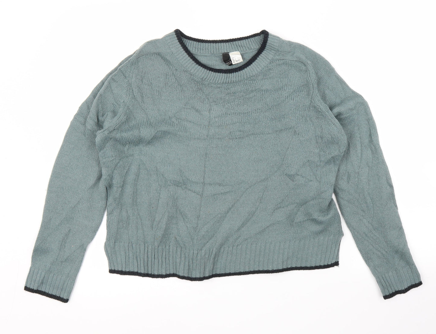 Womens UK Size S H&M Green Pullover Jumper
