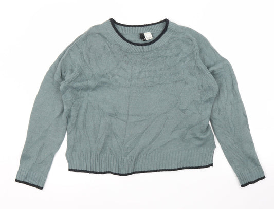 Womens UK Size S H&M Green Pullover Jumper