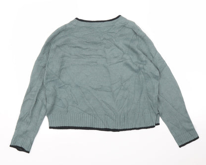Womens UK Size S H&M Green Pullover Jumper