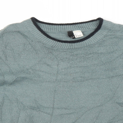 Womens UK Size S H&M Green Pullover Jumper