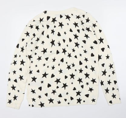 Womens UK Size 12 M&S Ivory Pullover Jumper