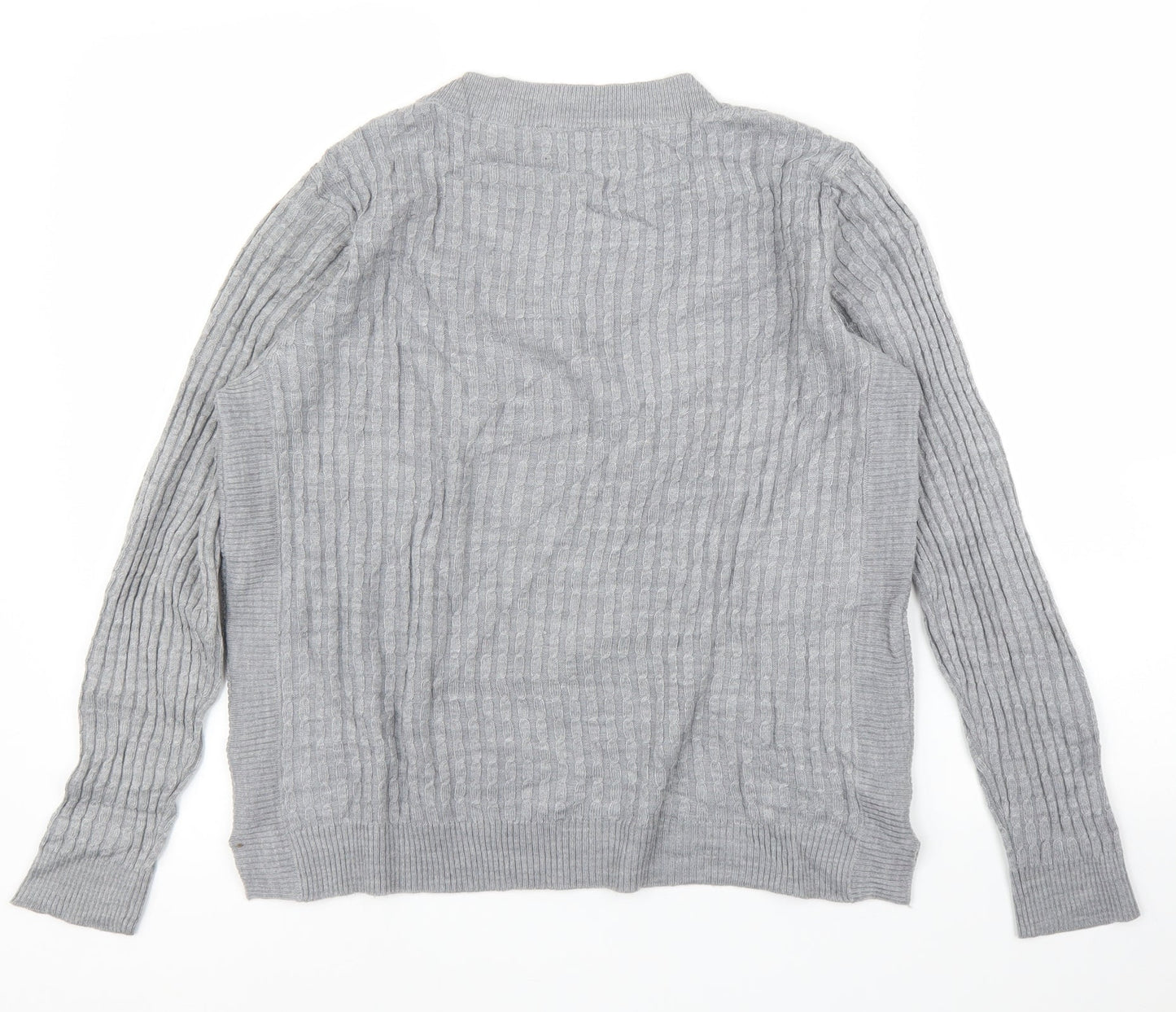 Womens UK Size 14 Papaya Grey Pullover Jumper
