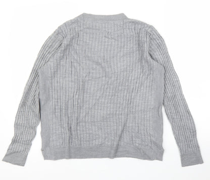 Womens UK Size 14 Papaya Grey Pullover Jumper