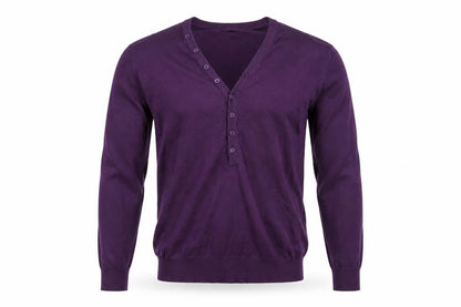 Mens UK Size L Full Circle Purple Pullover Jumper