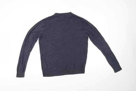 Atlantic Bay Mens Blue   Pullover Jumper Size M