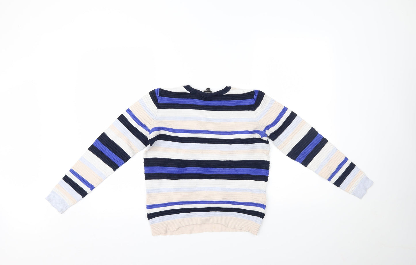 Dorothy Perkins Womens Blue Striped  Pullover Jumper Size 8