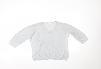 Womens UK Size 14 Marks and Spencer Blue Basic Blouse