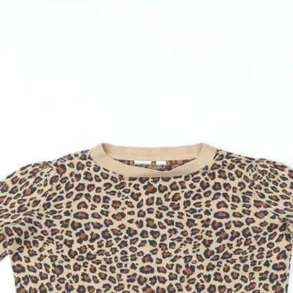 Gap Girls Brown Animal Print  Pullover Jumper Size XL
