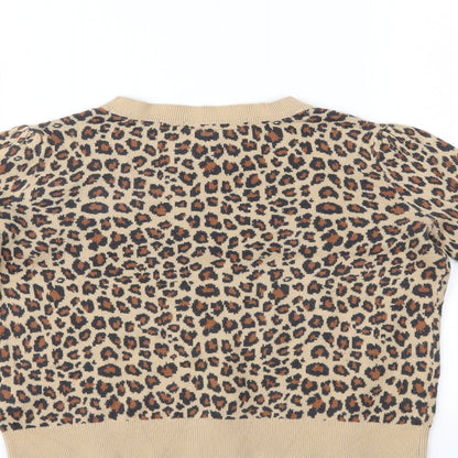 Gap Girls Brown Animal Print  Pullover Jumper Size XL