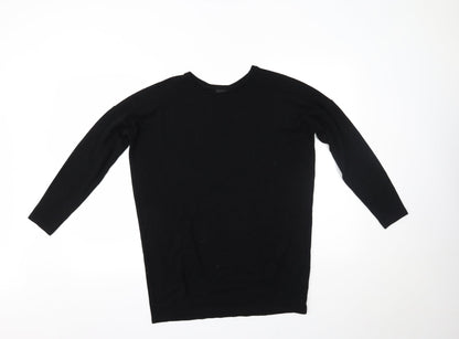 Womens UK Size 8 Topshop Black Basic Blouse