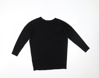Womens UK Size 8 Topshop Black Basic Blouse