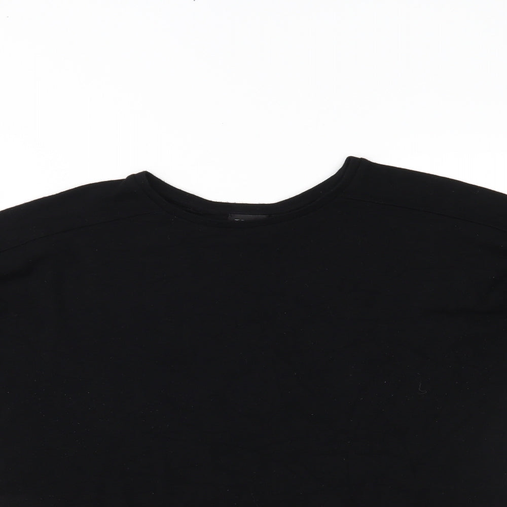 Womens UK Size 8 Topshop Black Basic Blouse