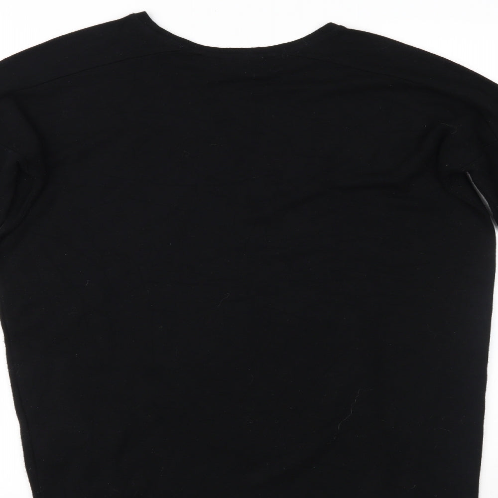 Womens UK Size 8 Topshop Black Basic Blouse