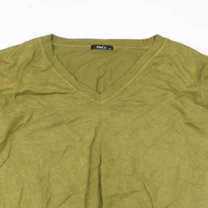 M&Co Womens Green   Pullover Jumper Size 2XL