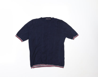 Womens UK Size 14 Marks and Spencer Blue Basic T-Shirt