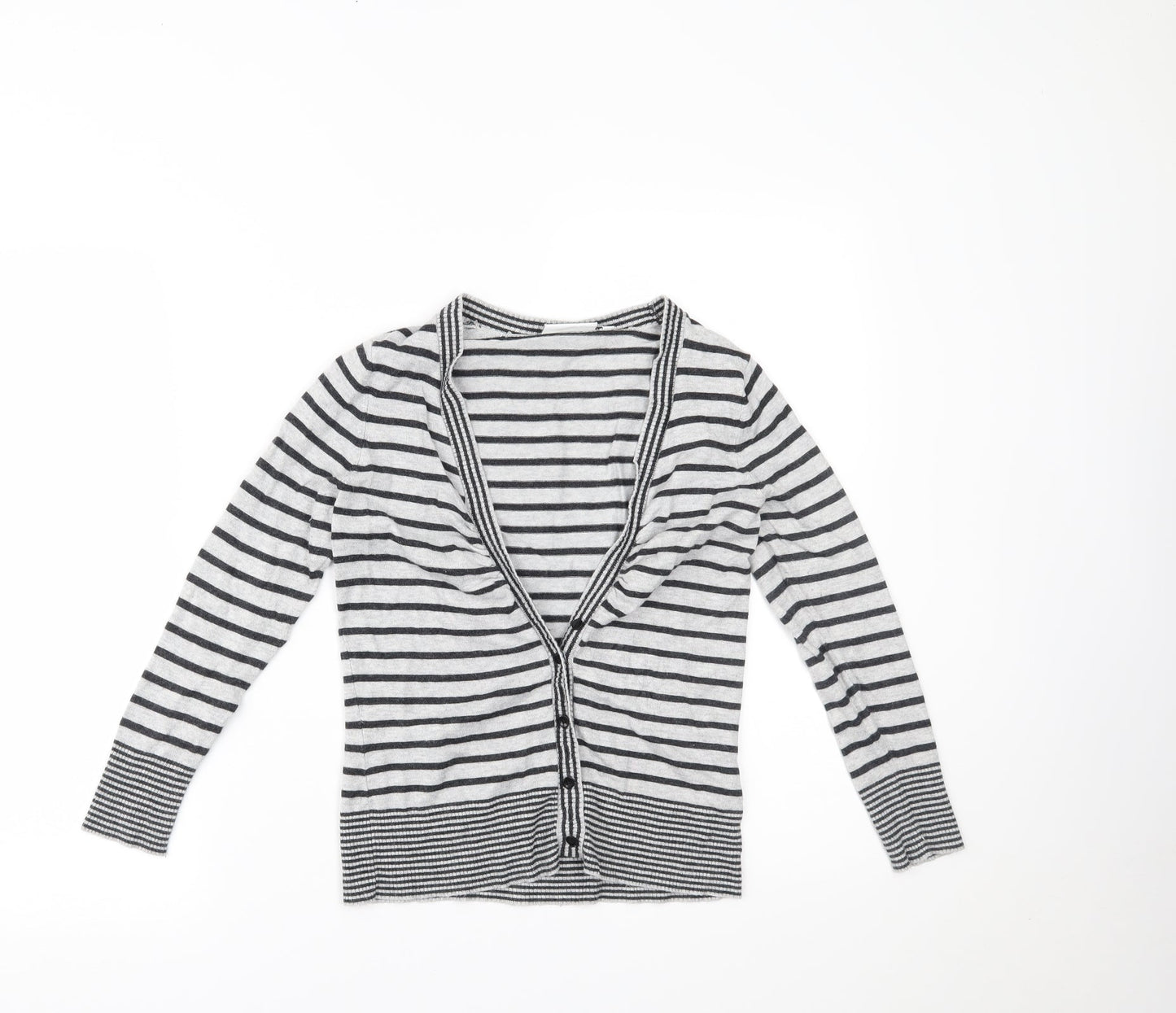 Womens UK Size 10 New Look Grey Cardigan Jumper