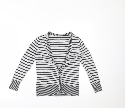 Womens UK Size 10 New Look Grey Cardigan Jumper