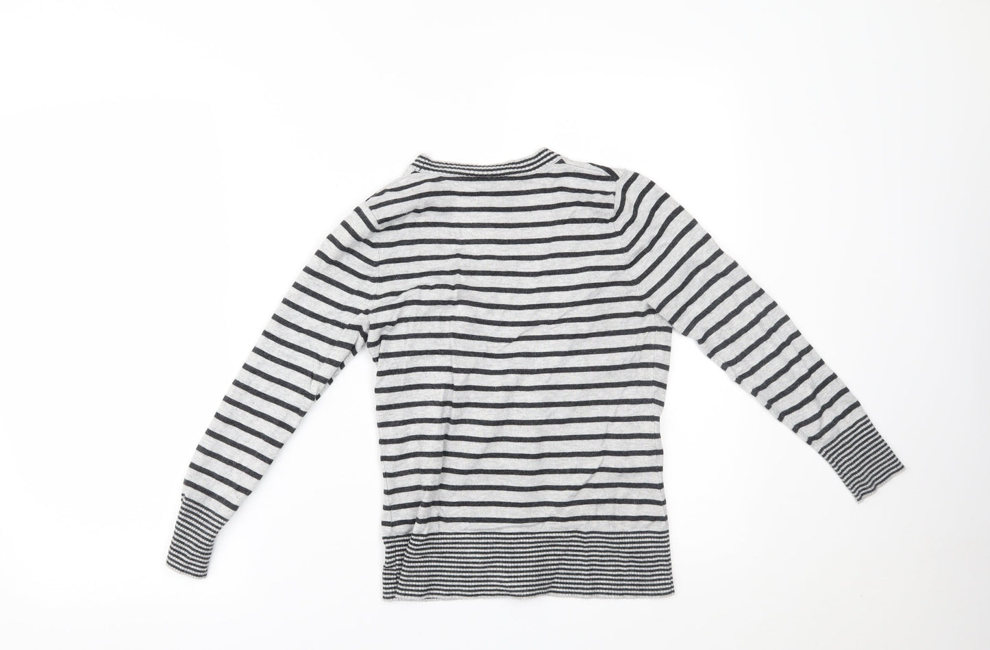 Womens UK Size 10 New Look Grey Cardigan Jumper