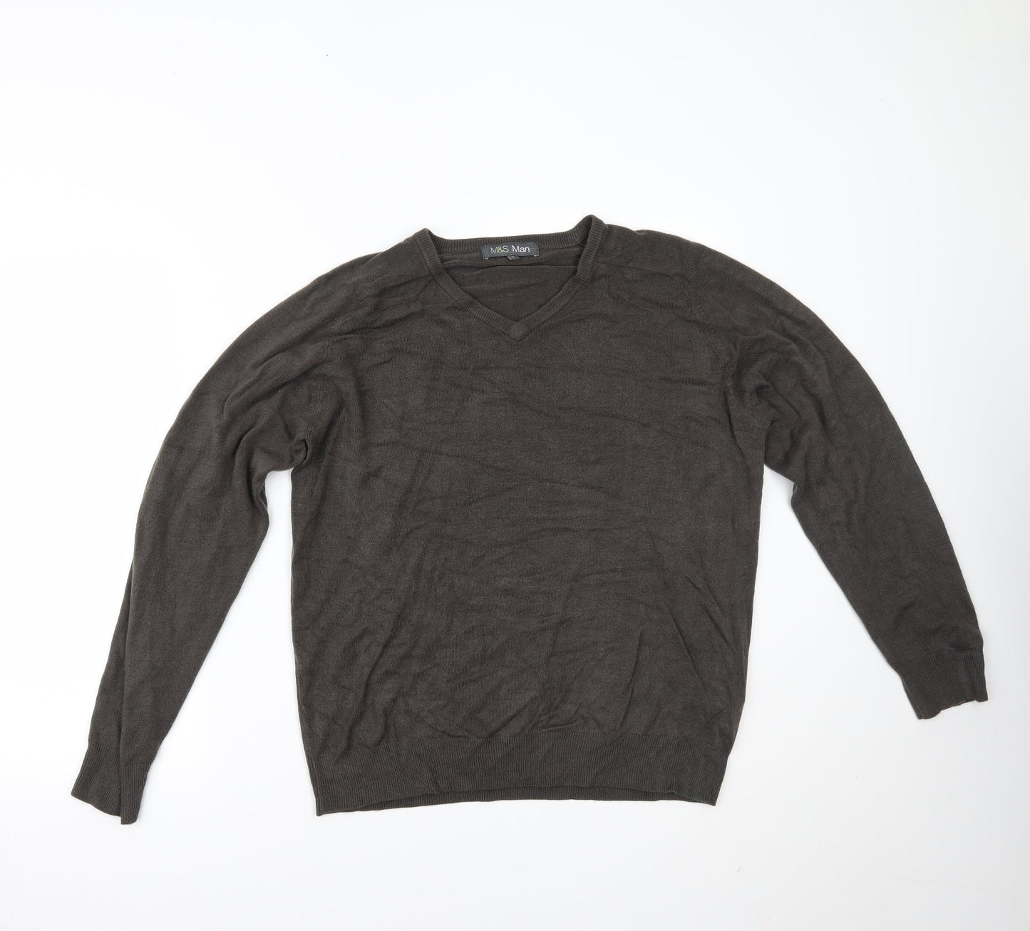 Marks and Spencer Mens Brown   Pullover Jumper Size L