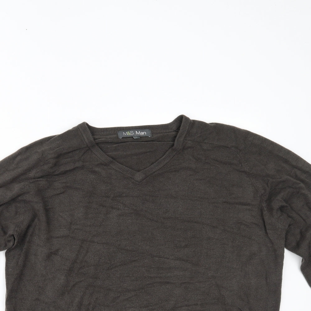Marks and Spencer Mens Brown   Pullover Jumper Size L