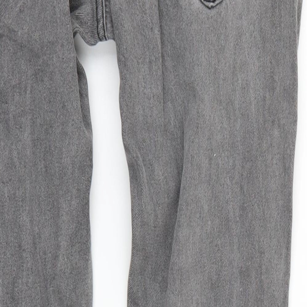 Mens UK Size M Preworn Regular Fit Skinny Grey Jeans