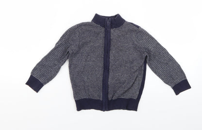 Mothercare Baby Blue Geometric  Jacket  Size 24 Months