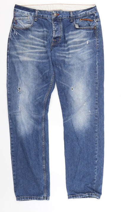 Zara Mens Blue   Straight Jeans  L33 in