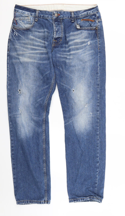 Zara Mens Blue   Straight Jeans  L33 in