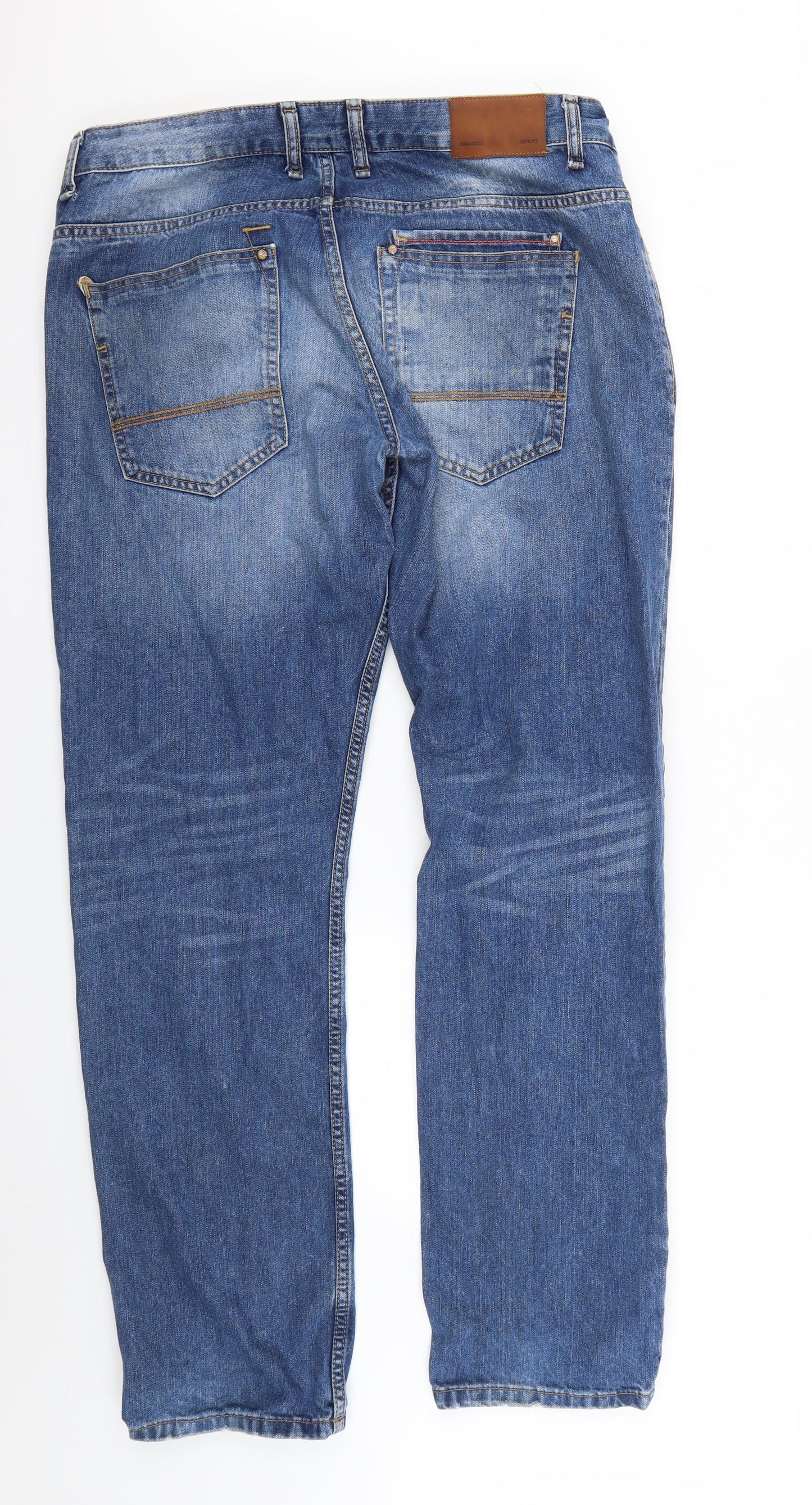 Zara Mens Blue   Straight Jeans  L33 in
