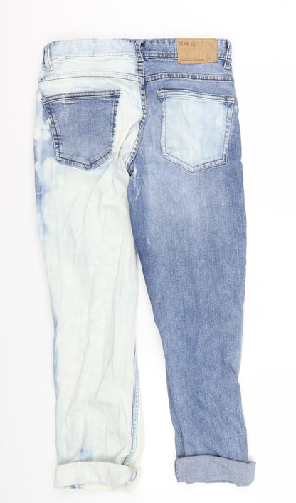 Denim & Co. Womens Blue   Cropped Jeans  L30 in