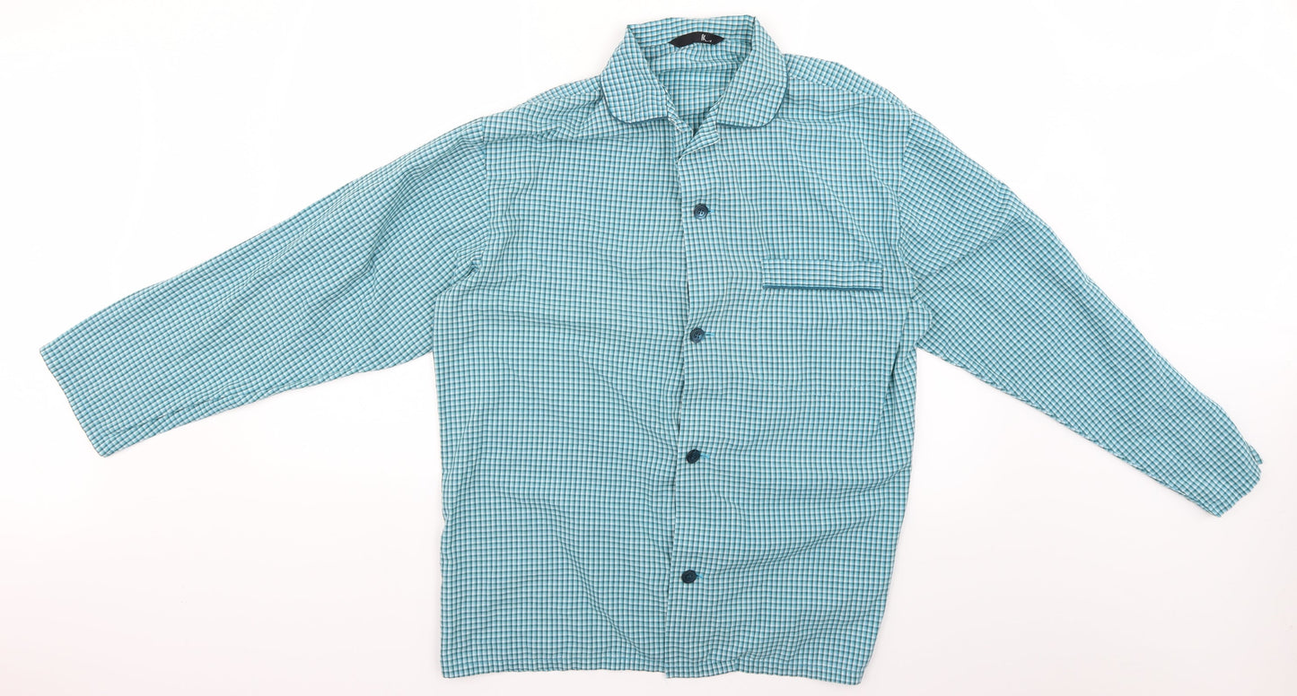 Mens UK Size M BHS Green  Button-Up Long Sleeve Casual Shirt