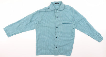 Mens UK Size M BHS Green  Button-Up Long Sleeve Casual Shirt