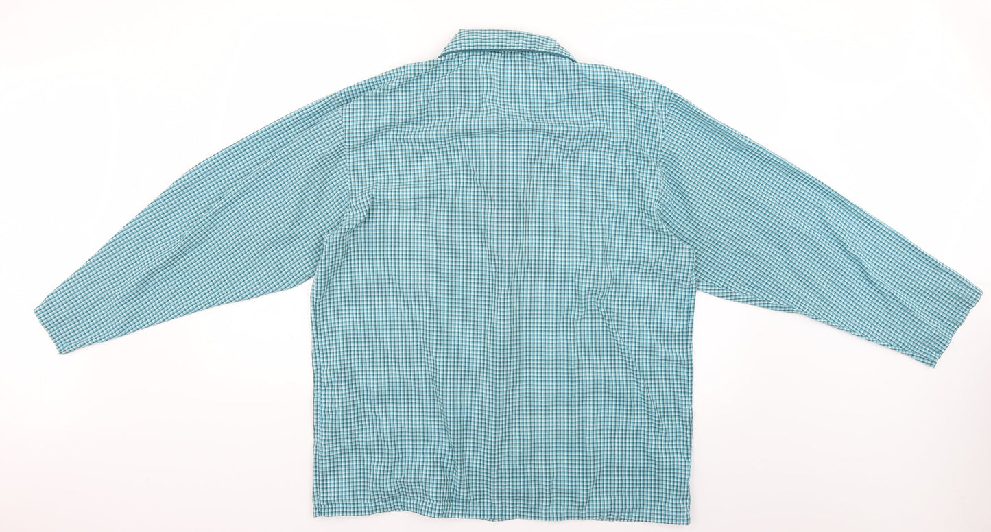 Mens UK Size M BHS Green  Button-Up Long Sleeve Casual Shirt
