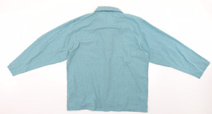 Mens UK Size M BHS Green  Button-Up Long Sleeve Casual Shirt