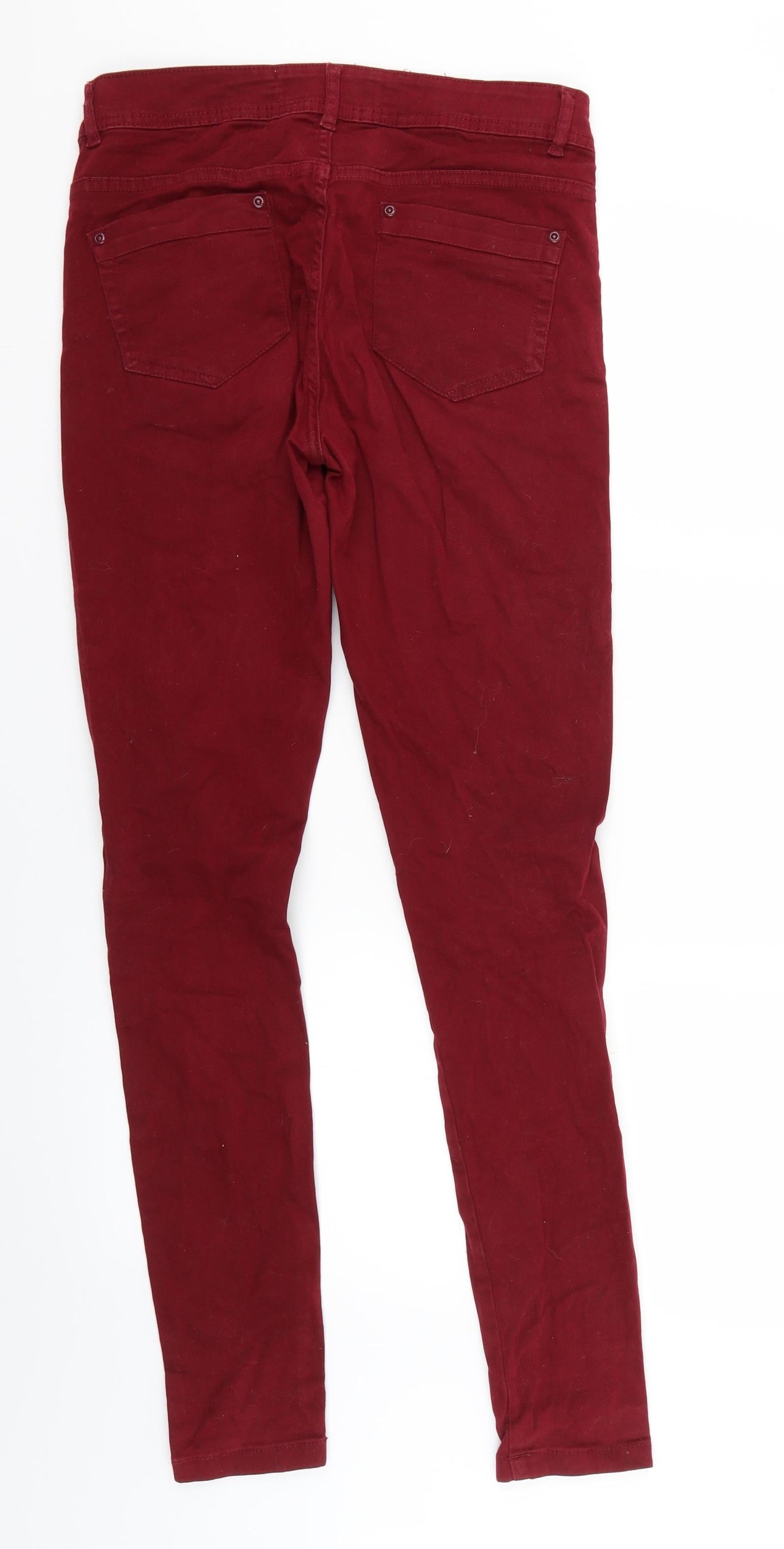 Womens UK Size 10 yesyes Regular Fit Skinny Red Jeans