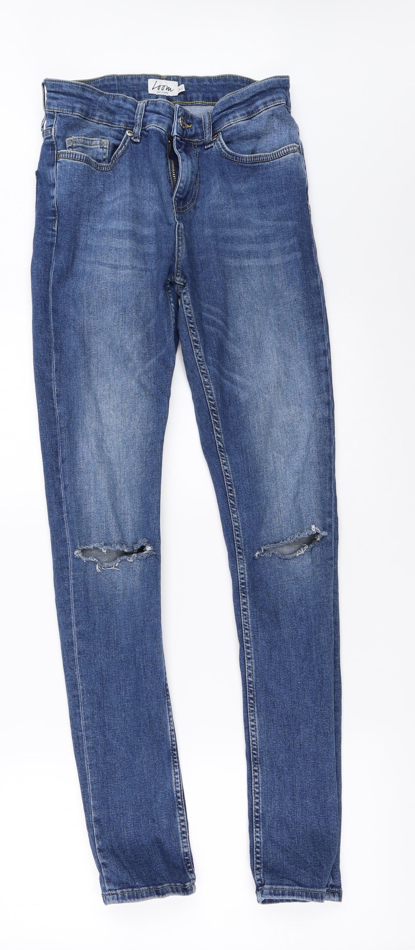 Loom Womens Blue  Denim Skinny Jeans Size 30 in L32 in