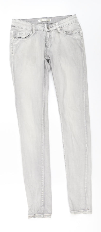 Womens UK Size 10 Toxik3 Regular Fit Skinny Grey Jeans